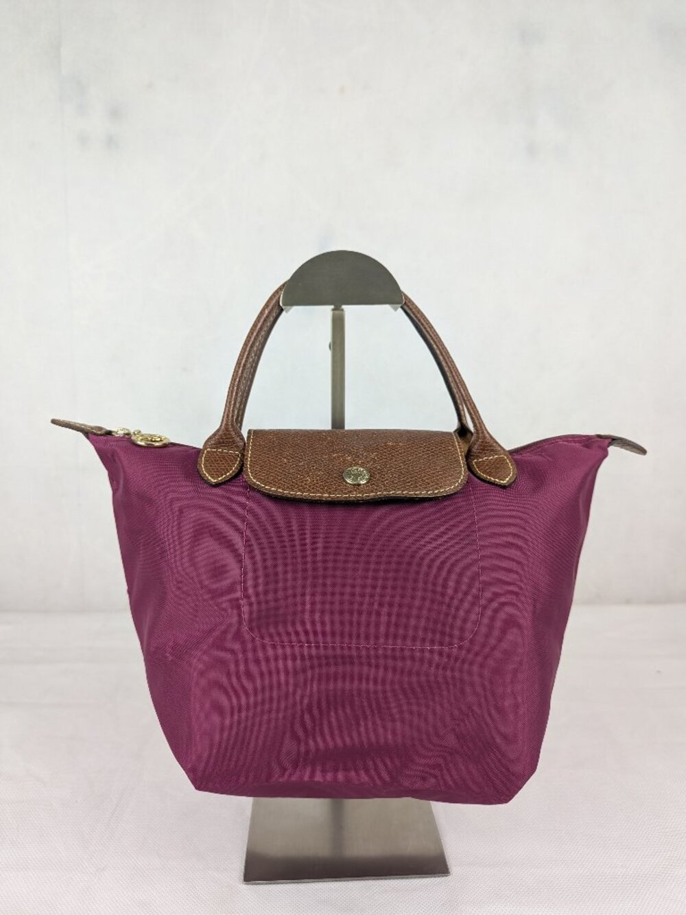 Longchamp Le Pliage Tote Nylon Bag Purple - Pre-owned - Must Grab Deal